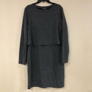 faux two piece dress